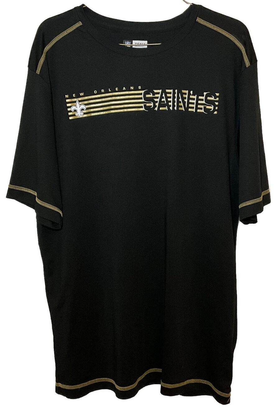 NFL Team Apparel New Orleans Saints Football Black T-Shirt Women's Size Large